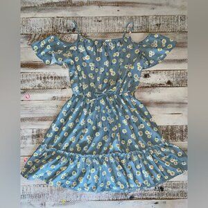 Floral Blue Kids Dress